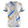 Men's T Shirts Summer Mens T-Shirts For Men 3D Print Graphic Tops Short Sleeve Fashion Casual Oversized Quick Drying Sport Tees