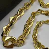 Retro Zware Ketting Ketting Armband Vrouwen Vintage Cooper 18K Vergulde Holle Skelet Driehoek Eenvoudige Roestvrij Steal Hoofdtooi Set