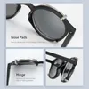 Solglasögonramar Zenottic Retro Double Lens Flip Up Clip on Steampunk Style Men Women Circle Anti Blue Light Glasses Polarising Clips 230726