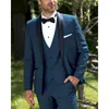 Abiti da uomo Completo Blazer Terno Completi Costume Hombre Tre pezzi Occasioni formali Giacca elegante Pantaloni Gilet Slim Fit Custom Made 2023