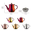 Przybory kuchenne Teapot ze stali nierdzewnej z filtrem Złote Kitchen Panton Olejki Płyn Płyn przyprawy pojemnik na kawa Herbata Kettle Indukcja 230726