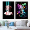 Canvas Painting Abstract Statue Medusa Sculpture Art Prints Greek Goddess Posters Art Wall Picture for Home Living Room Decor w06