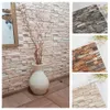 3D Wall Panel 10 pieces of 3D brick wall stickers DIY self decoration foam waterproof wallpaper suitable for TV background children's living room 70 * 77CM 230726