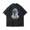 Camiseta Masculina Unissex Street Estilo Urbano Estampado S Casual Chique Hip Hop Oversize Respirável Confortável M-2XL