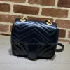 10A Mirror Quality Designers Marmont Square Flap Bags Mini 18cm Womens Real Leather Cowhide Quilted Purse Luxurys Chevron Handbags Crossbody Shoulder Chain Box Bag