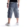 Jeans pour hommes Plus Size Loose Baggy Denim Short Men Fashion Solid332N