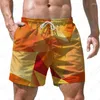 Herren-Shorts, Sommer, fluoreszierende Linien, 3D-gedruckt, Persönlichkeit, lässiger Stil, Mode