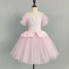 Bühnenkleidung, blau, lang, romantisch, Ballett-Tutu, Mädchen, Damen, Ballettkostüm, Performance, Tanzkleid, Mädchenröcke, Tülltanz