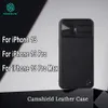 İPhone 13 Pro Max Case Nillkin Camshield Deri Slayt Kamera Kabuğu TPU+PC İPhone 13 13 Pro lens Kılıfları