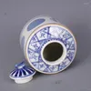 Vasen, altes chinesisches blaues und weißes Porzellan, handbemaltes Muster, Einmachgläser, Teedosen
