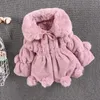 Vestes 1 7 Ans Bébé Filles Veste Automne Hiver Chaud Manteau En Fausse Fourrure Pour Noël Princesse Outwear Mode En Peluche Enfants Vêtements 230725