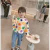 Hoodies Sweatshirts Girl's Spring Sweaters Baby Kids Girls Elegant Autumn Clothes Children's Girls Foreign Style Tops Fashion Sweaters P4 175 230725