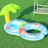 Toy Tents Mother Baby Double Swimming Float Ring Kids Children Inflatable Swim Circle With Sunshade Seat Rings 230726