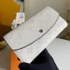 Leather purse designer iris wallet Emilie card holder clutch bag with box