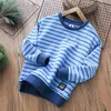 Hoodies Sweatshirts Children s clothing boys autumn striped tops students long sleeved t shirts sweatshirt spring and trendy P4761 230725