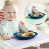 Bordmattor Silikon Matmatta småbarnsmåltider för matsal återanvändbara placemats tid bärbar upptagen