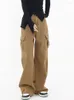 Vrouwen Jeans Khaki Cargo Broek Vrouwen Casual Hippie Denim Broek Baggy Hoge Taille Mom Vintage Y2k 90s Grunge Streetwear Tij