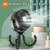 Lasapparatuur Xiaomi Porte-poussette portable 5200mAh Batterie Powered USB Rechargeable Fan Fan Ventilateur Mini Ventilator Table Silencieux refroidisseur extérieur