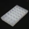 Jewelry Pouches 24 Grid Detachable Plastic Creative Multifunctional Small DIY Desktop Screw Cosmetic Storage Box Transparent