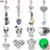 925 Silver Fit Pandora Charm 925 Bracelet Cartoon Cute Cat Dog Angel Flowers Heart Charms for Pandora Charms Jewelry 925 Charm Beads Accessories