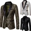 Slim Fit Blazer Mannen 2019 Nieuwe Collectie Heren Bloemen Blazers Bloemen Prom Jurk Blazers Elegante Bruiloft Blazer en Jasje Men221u