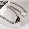 Necklaces Designer Necklace for Women Stainless Steel Triangle Letter Chain Necklace Inverted Triangle Fashion for Man Pendant Necklace Designer Jewelry