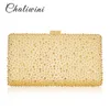 Abendtaschen 3 Farbe Goldene Kristall Clutch Bag Hochzeit Party Box Handtasche und Geldbörse Frauen Minere 230725