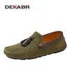 Dress Shoes DEKABR Genuine Leather Men Spring Fashion Loafers Flats High Quality Casual For Driving 230726