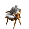 Pillow Cute Milk Velvet One-piece Office Chair Soft Comfortable Solid Color Large Backrest Throw Pillows Home Textile