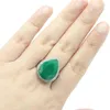 Cluster Rings 8g 925 Solid Sterling Silver Ring Big Gemstone Real Green Emerald Blue Sapphire Red Ruby CZ Women Dating Engagement