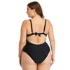 Fatos de banho femininos plus size com aro maiô 3XL maiô 4XL sexy monokini verão roupa de praia encobrimento seios grandes vermelhos