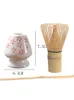 Te Cups 3 i 1 Matcha Set Bamboo Whisk Teskoon Ceramic Bowl Tranditional Set Home Tea Making Tools Accessories Födelsegåvor 230725