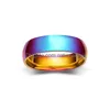 Band Rings Stainless Steel Rainbow Ring Colorfl Simple Womens Mens Fashion Jewelry Will And Sandy Gift Drop Delivery Dhmg4