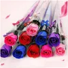 Decorative Flowers Wreaths Artificial Rose Flower Valentines Day Gift Roses Soap Gifts Teachers Mothers Drop Delivery Home Garden Fe Otqle