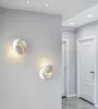 Lámpara de pared Lámparas LED regulables de 5W Rotación de 360 grados Luces de noche ajustables Pasillo Creativo Pasillo moderno Redondo