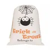 Hot Halloween Candy Bag Gift Sack Treat or Trick Pumpkin Printed Canvas Big Bags Halloween Christmas Party Festival Drawstring Bags