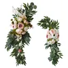 Torkade blommor 2st bröllopsdekoration båge för ceremoni ros pionkort 230725