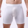 Cuecas masculinas de algodão boxers longos para homens roupas íntimas fitness body masculino U design convexo boxer cuecas curtas