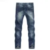 Jeans pour hommes Straight Slim Stretch Dark Blue Business Casual Denim Pants Regular Fit Long Pantalon Gentleman Cowboys Guinness Man 210318 L230726