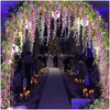 Dekorativa blommor kransar 12st wisteria artificiell blomma 75 cm 110 cm simation vinrankan hängande för jul hem fest 6 färger 3 typ ot5hy