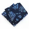 Bow Ties 2023 25cm Flower Pocket Square For Man Silk Paisley Jacquard Weave Handkerchief Suit Wedding Hanky Men