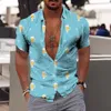 Mens Casual Shirts Summer Hawaiian Skull Graphic Printing 3D Outdoor Vintage Street Street Sleeves Clothing Fashion Streetwear Tops 230726