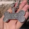 Hip Hop Men Jewelry S925 Silver Emerald Cut Diamond Custom Iced Out Hip Hop Vvs Moissanite Pendant