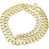 Mens Real 10K Yellow Gold Hollow Cuban Curb Link Chain Necklace 8mm 24 Inch281s