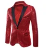 MoneRffi Mens Brillant Blazers Vestes Sequin Glitter costume Veste Hommes Discothèque DJ Scène Chanteur Blazers De Mariage Pardessus Male308h