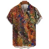 Herren Freizeithemden Hemd für Männer 3D-Druck Ölgemälde Kurzarm Tops Übergroße T-Shirts Trippy Modekleidung Streetwear Bluse 230726