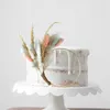 Fleurs séchées Gâteau Toppers Mini Herbe Bouquet avec Guirlande Gâteau Topper Divers Séché pour La Maison De Mariage Décoration De Gâteau R230725