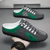 Chaussures habillées Mode hommes Style latsoled Wild Flatbottomed Été Section Mince Baotou Demi Pantoufles 230726