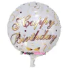 50st Lot 18inch Happy Birthday Balloon Aluminium Foil Balloons Helium Balloon Mylar Balls For Kid Party Decoration Toys Globos Q1291W