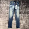 Ksubi Jeans Designer Hommes Violet Ripped Straight Regular Denim Tears Washed Old Long Black 5 CVT6